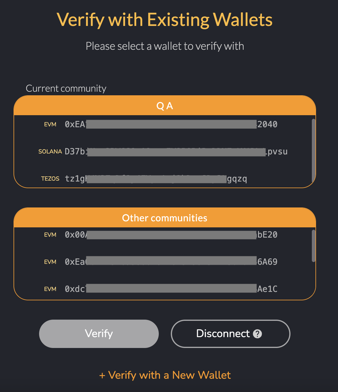 Verify Wallet